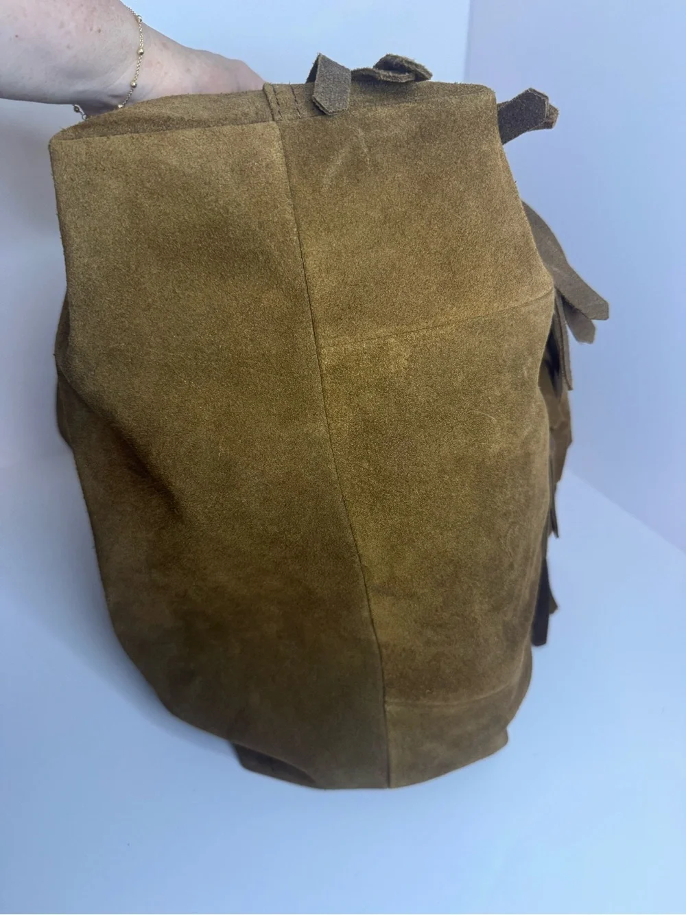 #347 Madewell Transport Suede Fringe Edition Tote Bag